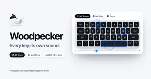 Woodpecker: every key, its own sound