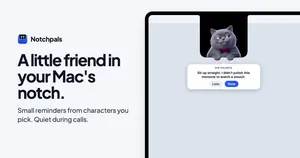 Notchpals: little characters in your Mac's notch