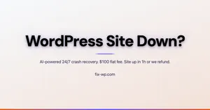 WordPress Site Down? Fixed in 1 Hour.